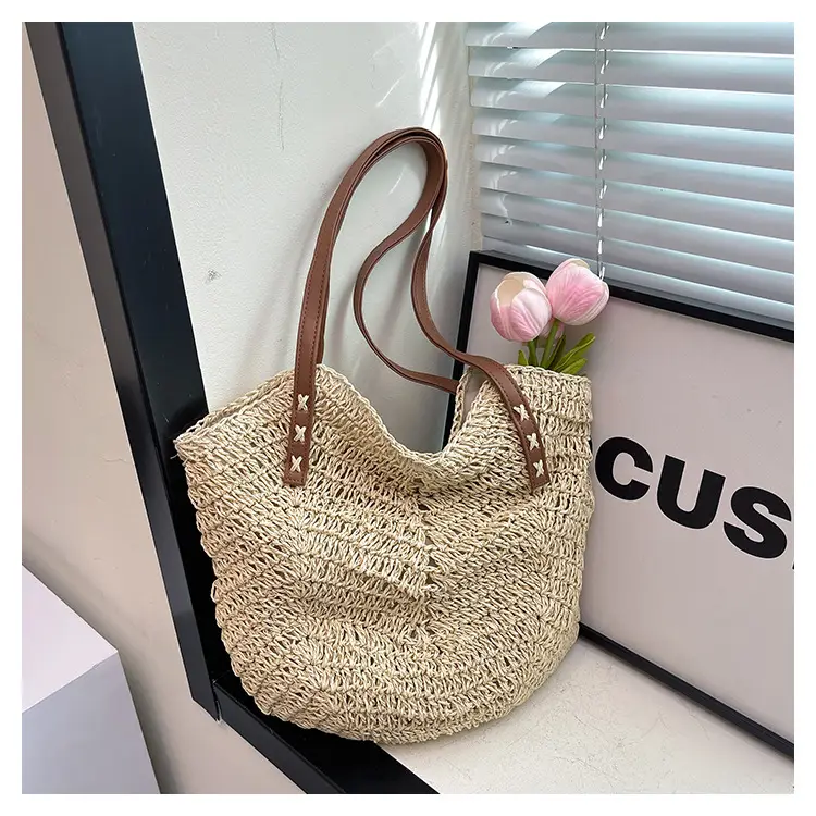 Large Capacity Cross-Border Woven Shoulder Bag for Women — feature 20