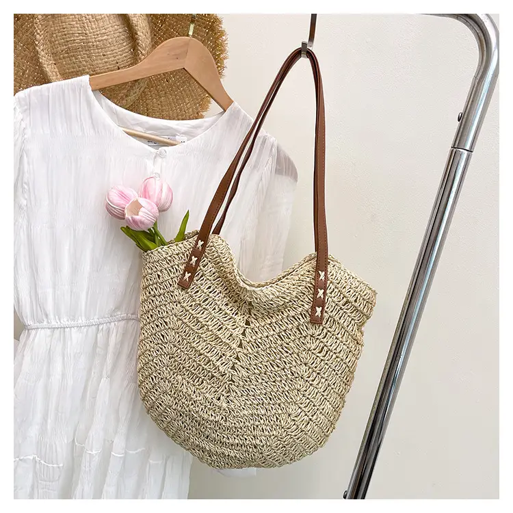 Large Capacity Cross-Border Woven Shoulder Bag for Women — feature 21