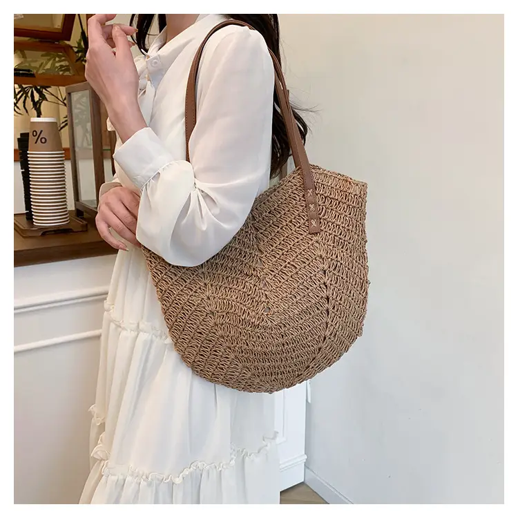 Large Capacity Cross-Border Woven Shoulder Bag for Women — feature 7