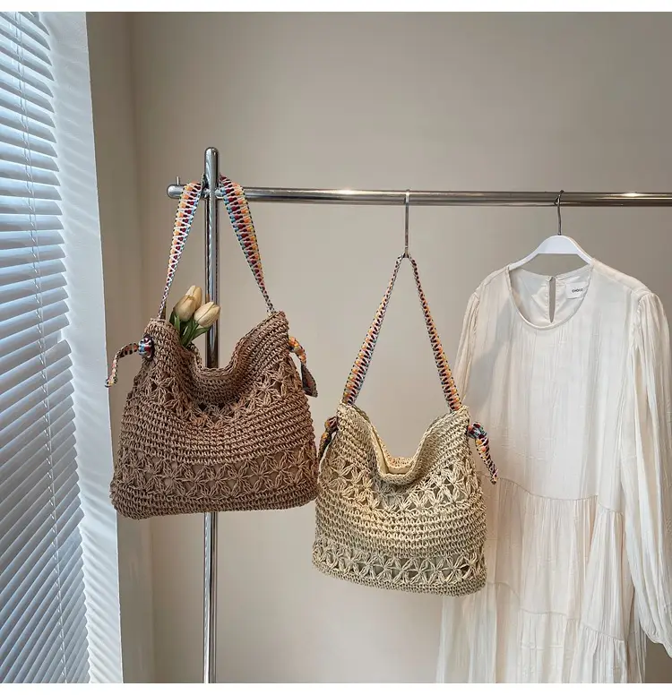Woven Beach Bag for Women Large Capacity Shoulder Carry — feature 14