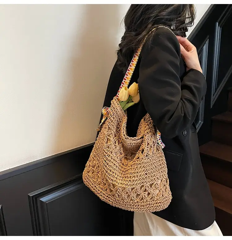 Woven Beach Bag for Women Large Capacity Shoulder Carry — feature 20