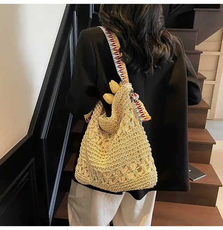 Woven Beach Bag for Women Large Capacity Shoulder Carry — feature 24