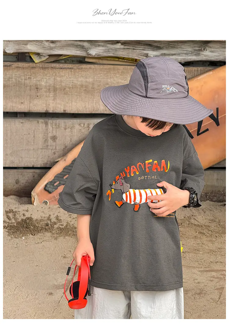 Kids Grey Graphic T-Shirt Boys 2026 — feature 13