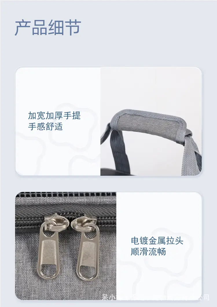 Breathable Pet Crossbody Bag Gray Foldable Pet Bag — feature 14