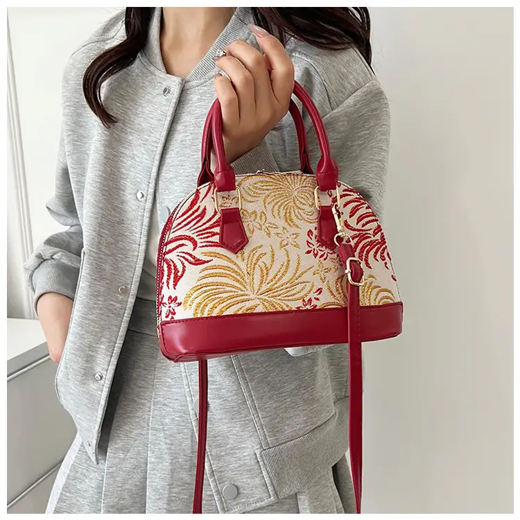 Women Embroidered Red White Shell Handbag 2025 β feature 22