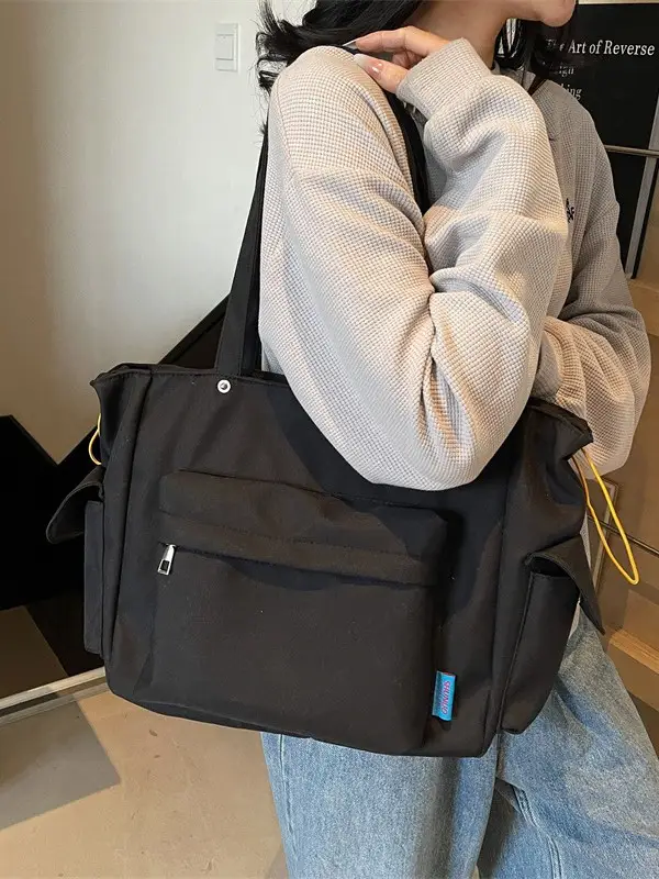 Women Cross-Border Large Capacity Tan Tote Bag 2025
