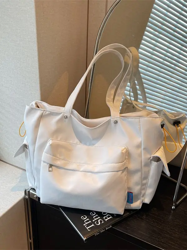 Women Cross-Border Large Capacity Tan Tote Bag 2025