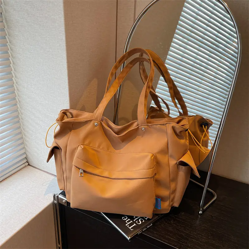 Women Cross-Border Large Capacity Tan Tote Bag 2025