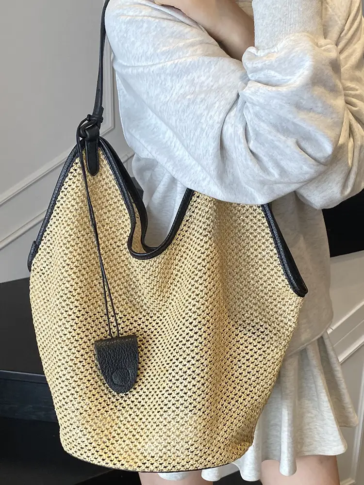Women Woven Straw Shoulder Bag Summer 2025 - Image 5