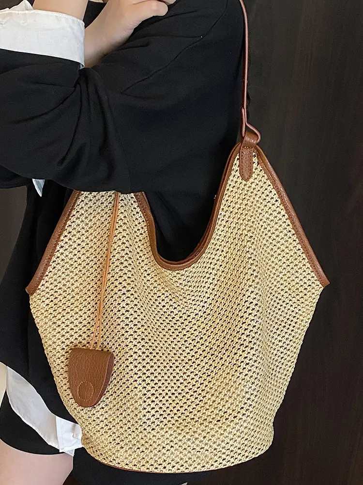 Women Woven Straw Shoulder Bag Summer 2025 - Image 6