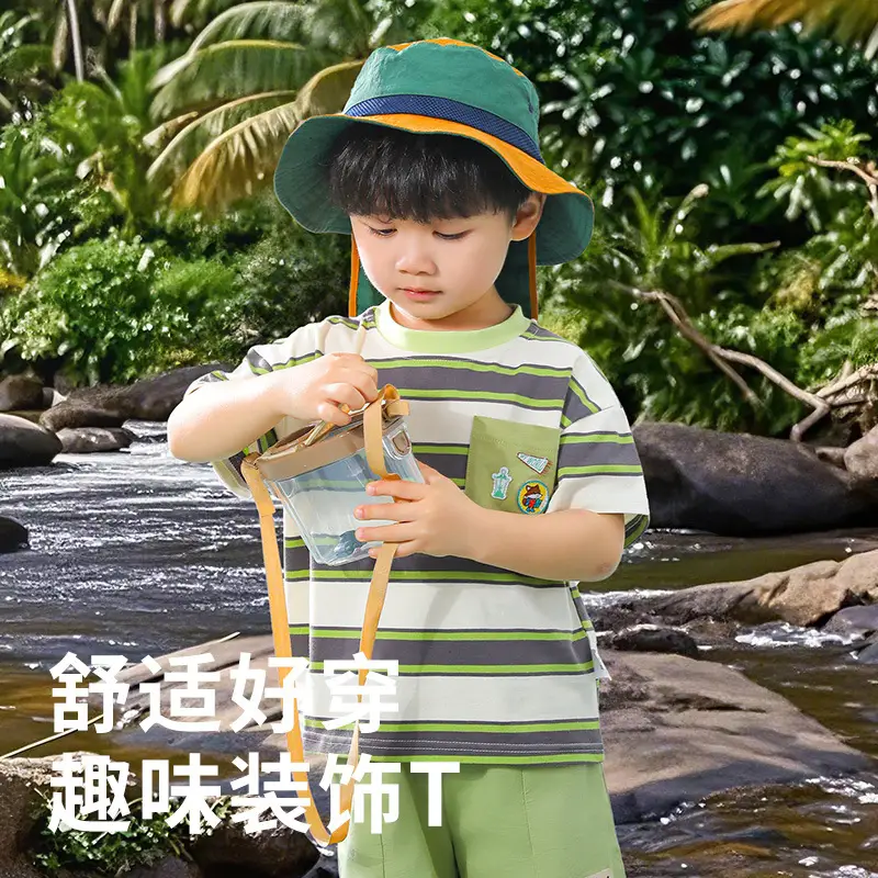 Boys Striped Cotton T-Shirt Summer Lightweight - Image 4