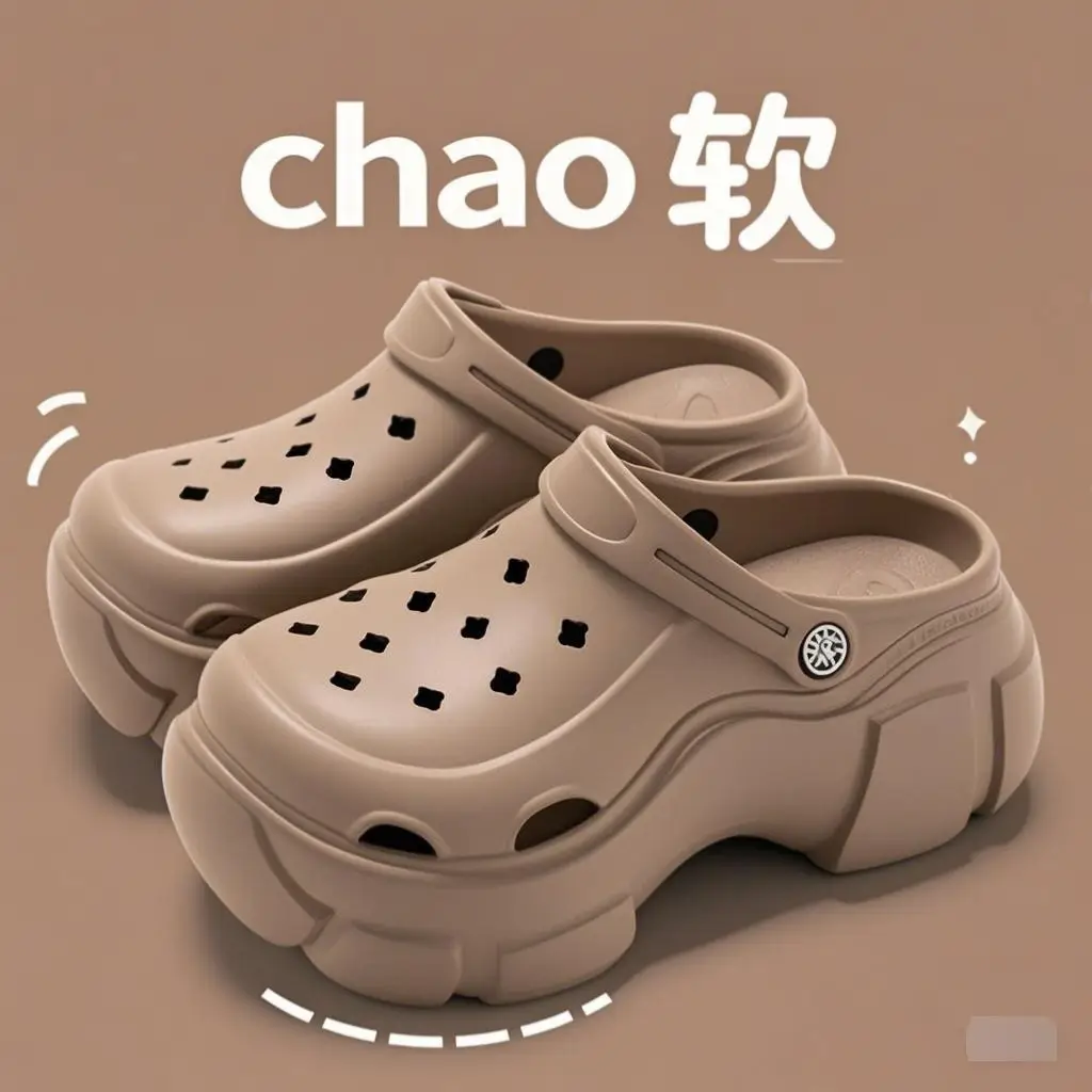 Eva Thick-Soled Clogs for Women, Summer Outer Wear 2025 New Height-Increasing Beach Sandals with Poop-Feeling Toe Caps for Women - Image 21