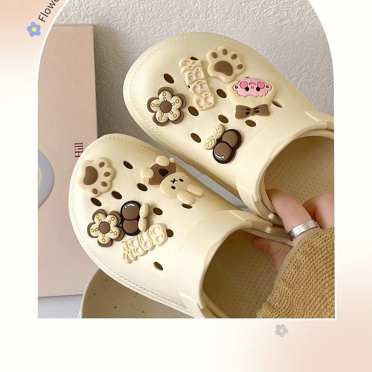 Women's Cartoon Croc Sandals White 2025 Summer Anti-Slip — feature 14
