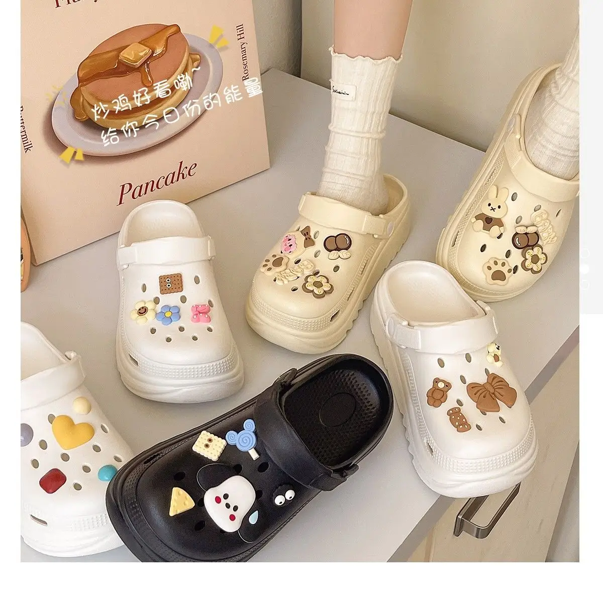 Women's Cartoon Croc Sandals White 2025 Summer Anti-Slip — feature 24