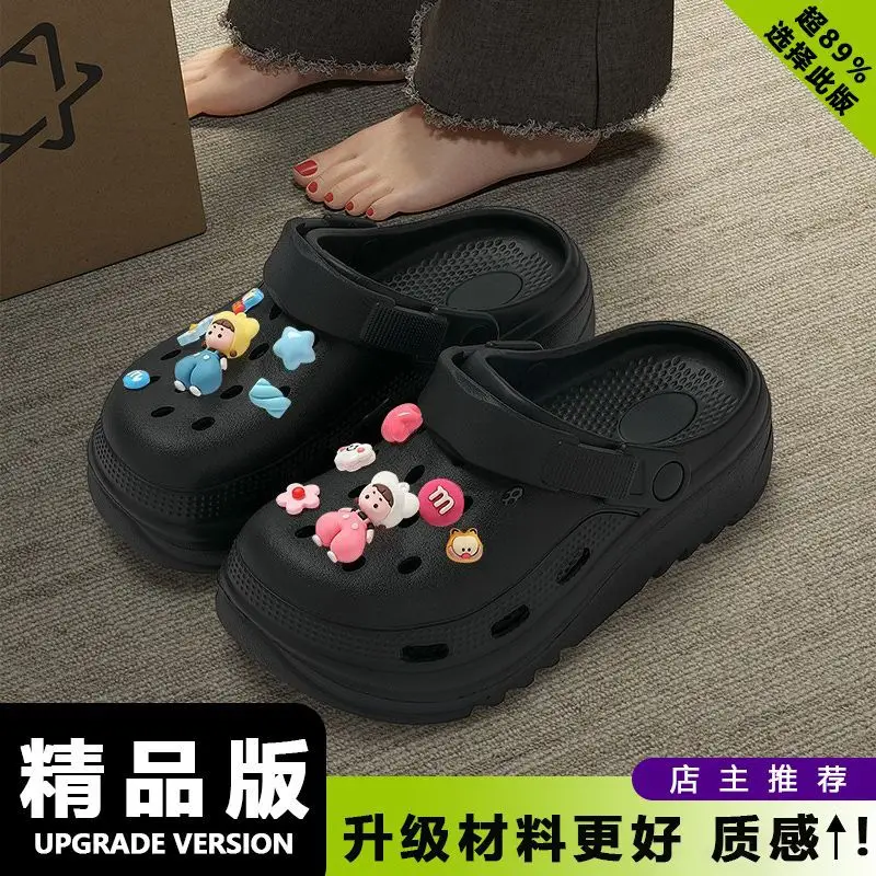 Women's Cartoon Croc Sandals White 2025 Summer Anti-Slip