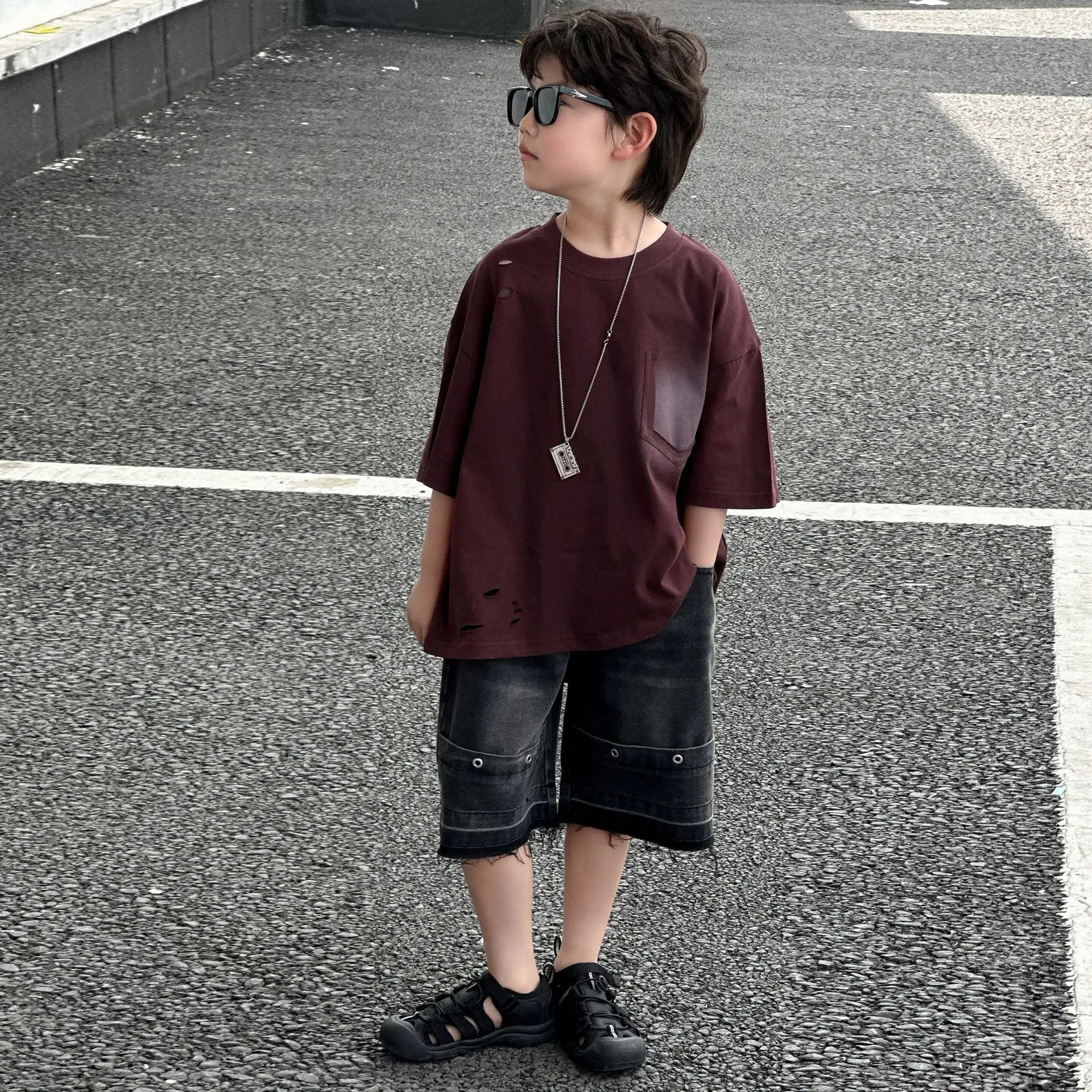 Maroon Pure Cotton T-Shirt for Boys 2025 — feature 11