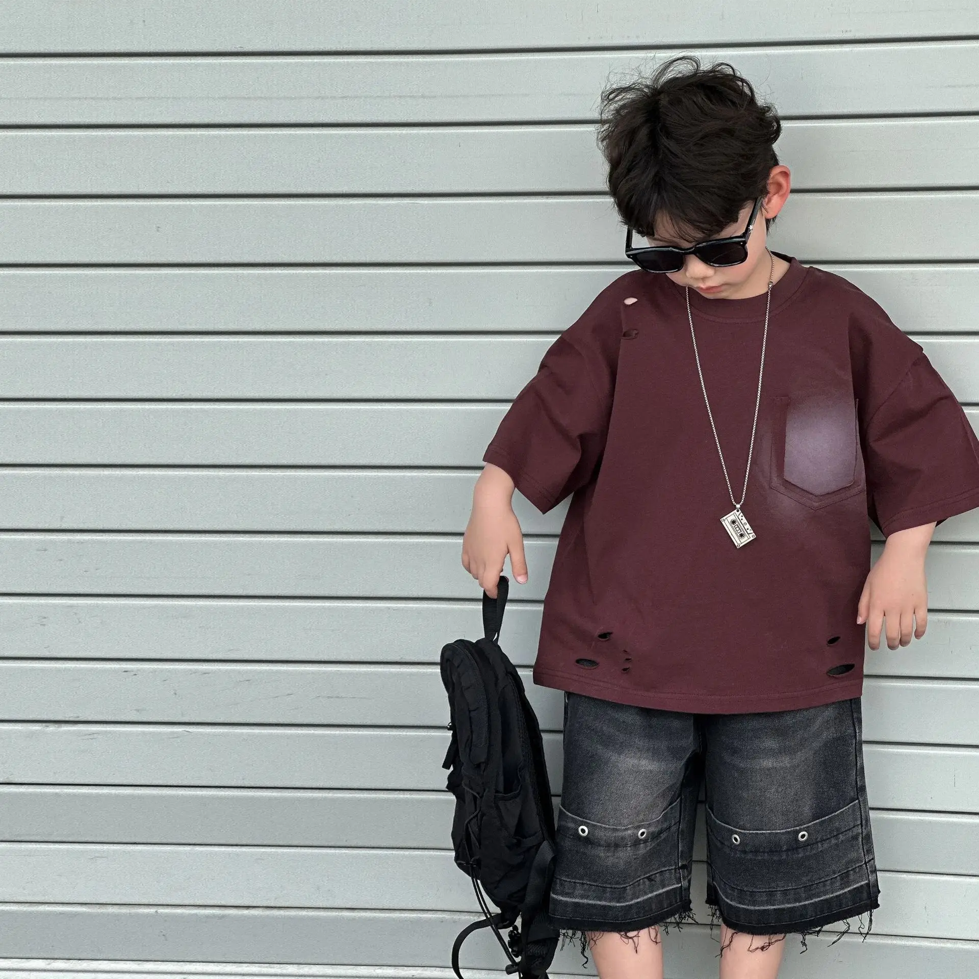 Maroon Pure Cotton T-Shirt for Boys 2025 — feature 13