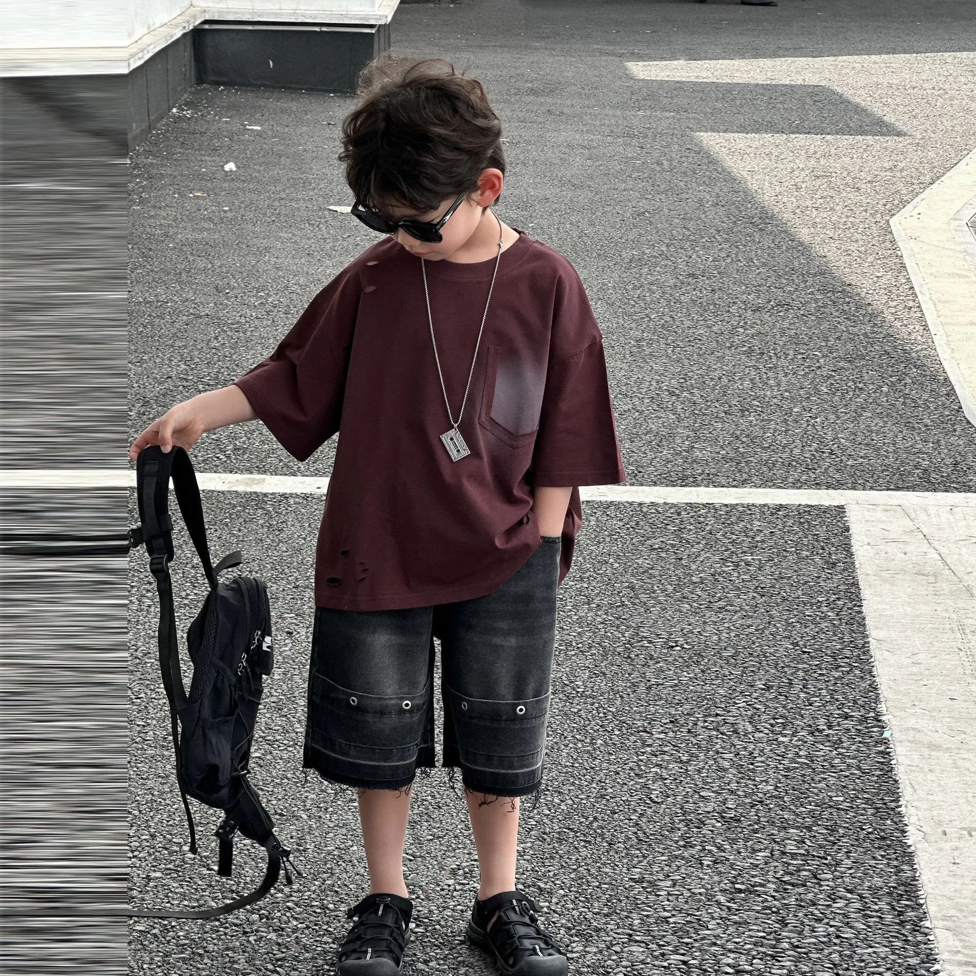 Maroon Pure Cotton T-Shirt for Boys 2025 — feature 9