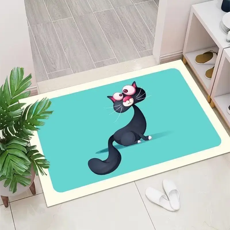 New Cartoon Bathroom Floor Mat with Cat Design — feature 1