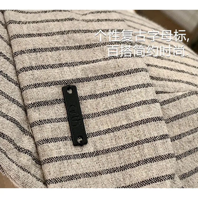 Japanese Style Women's White Striped Straw Sun Hat — feature 8