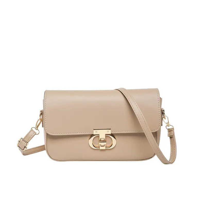 White Blue Textured Lock Buckle Satchel Bag for Women - Image 9