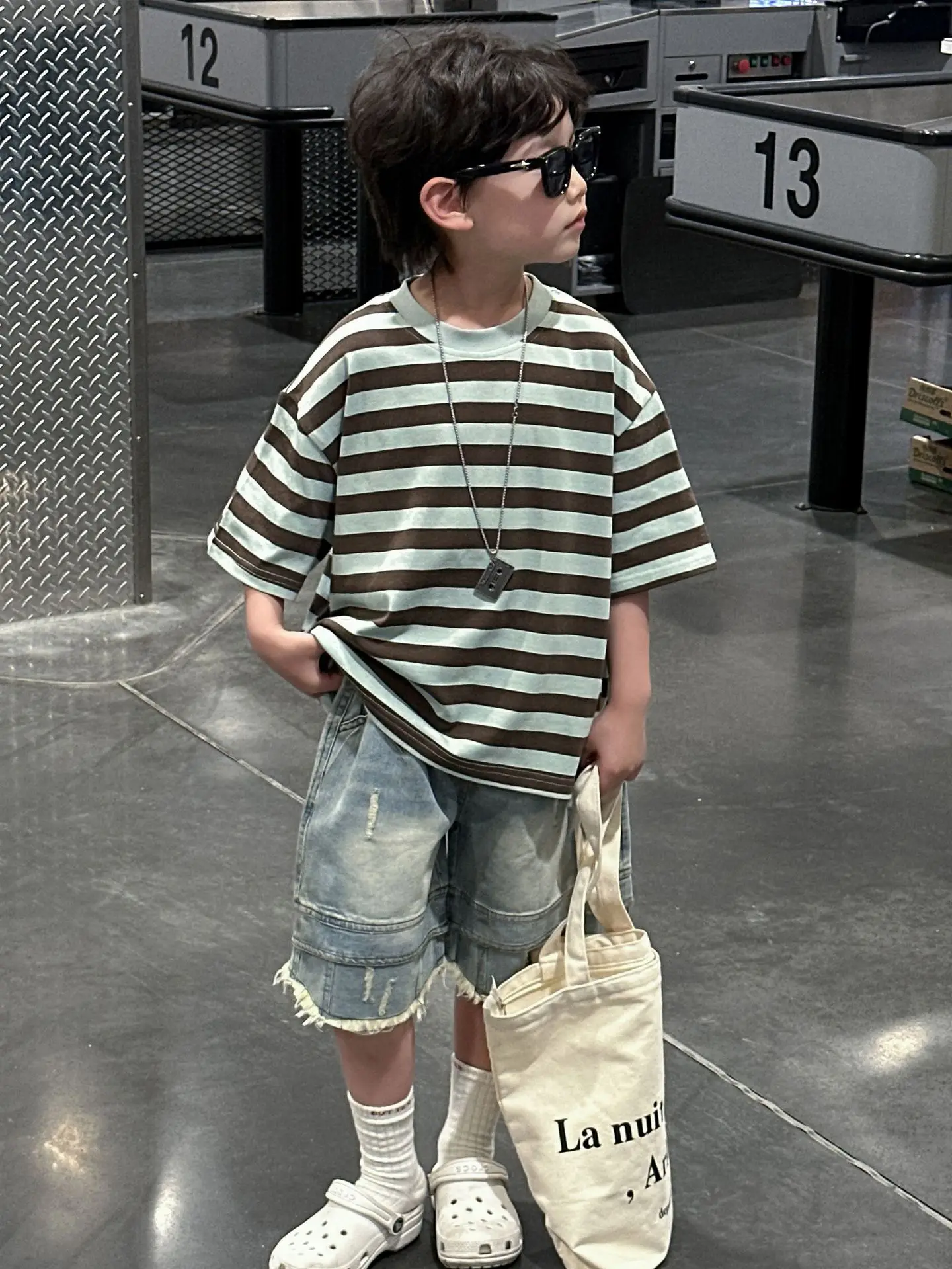 Summer Boys Striped T-Shirt Half Sleeve 2025 - Image 3