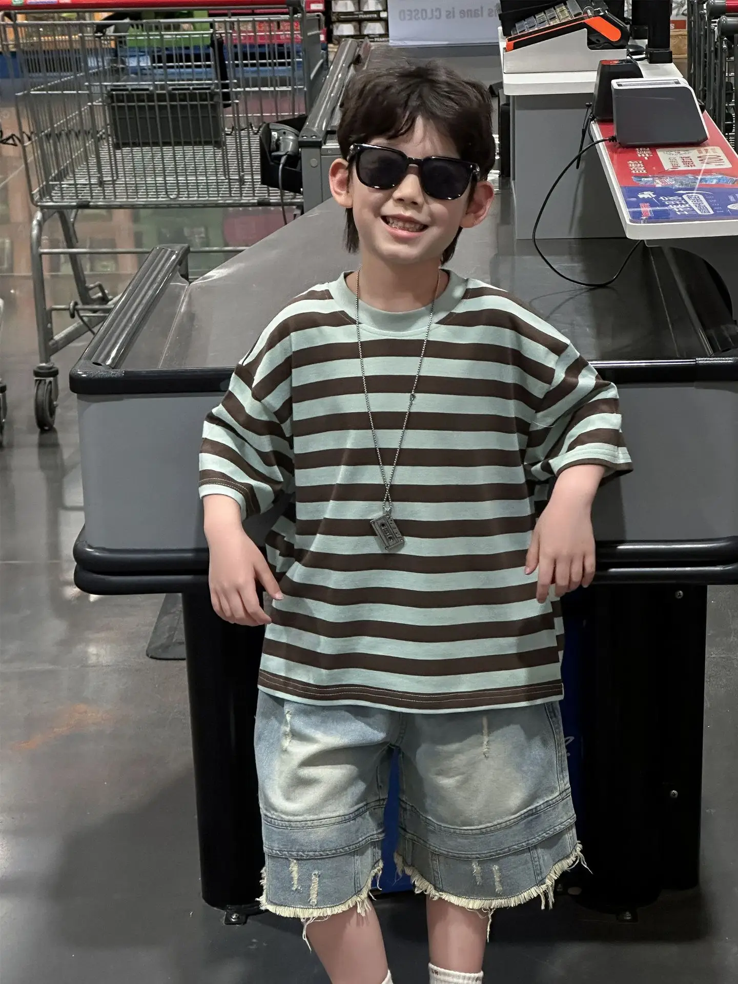 Summer Boys Striped T-Shirt Half Sleeve 2025 - Image 4