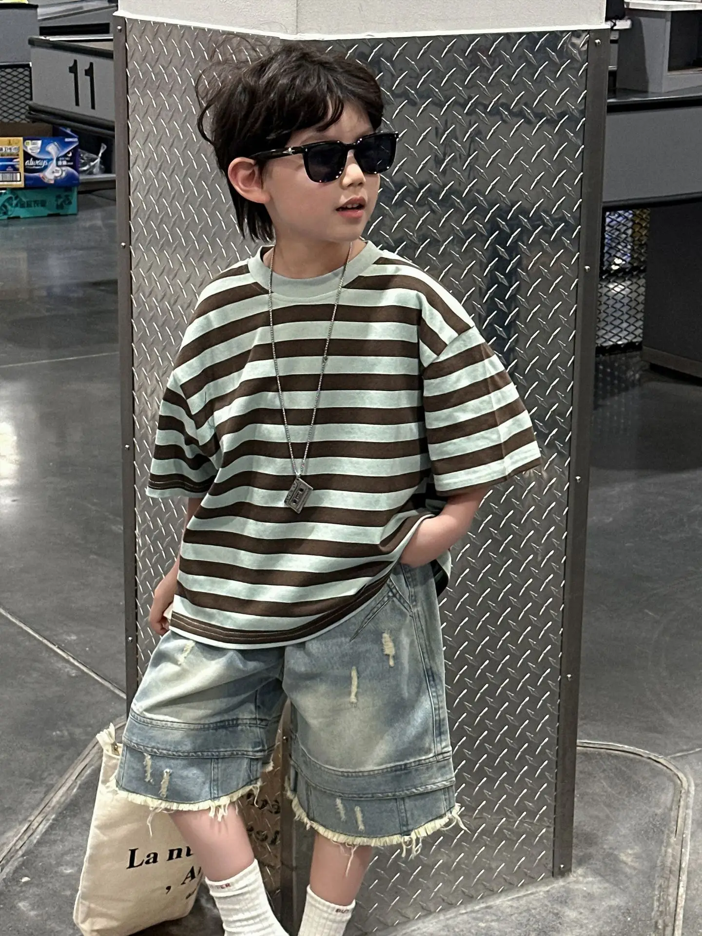 Summer Boys Striped T-Shirt Half Sleeve 2025 - Image 5