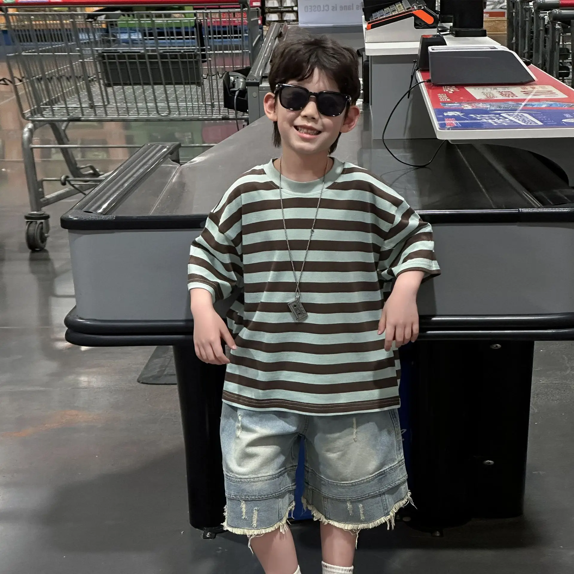 Summer Boys Striped T-Shirt Half Sleeve 2025 — feature 13