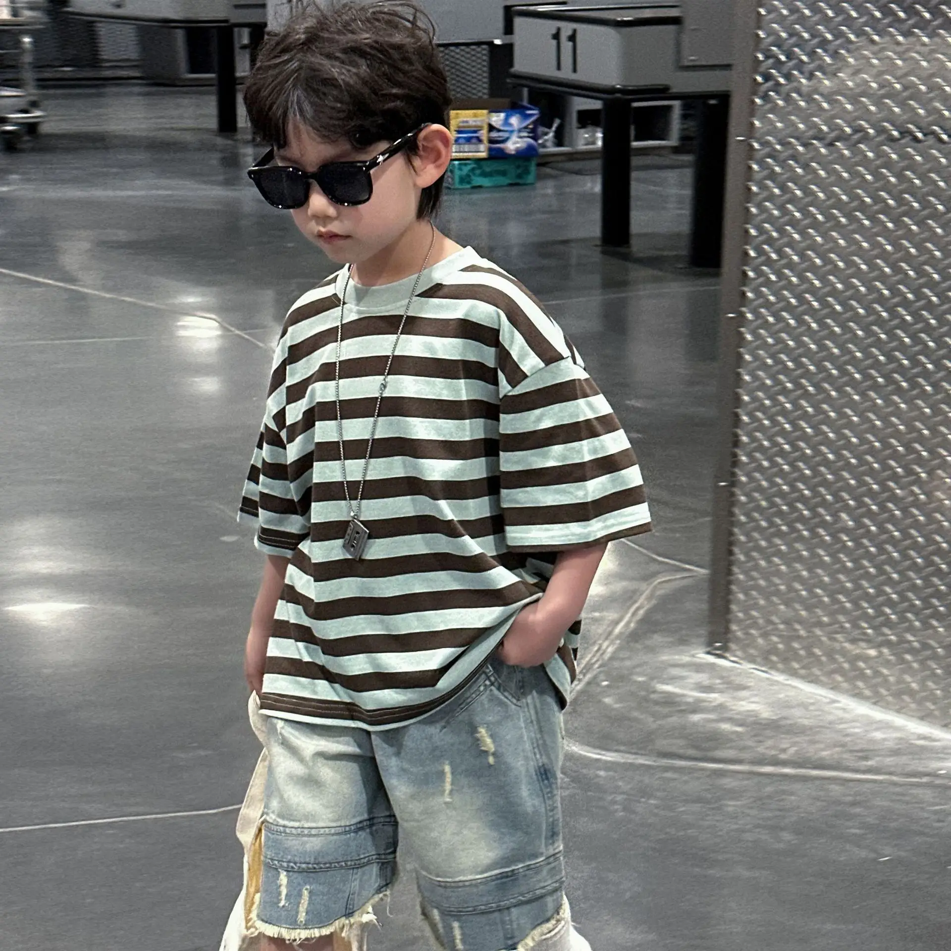 Summer Boys Striped T-Shirt Half Sleeve 2025 — feature 7