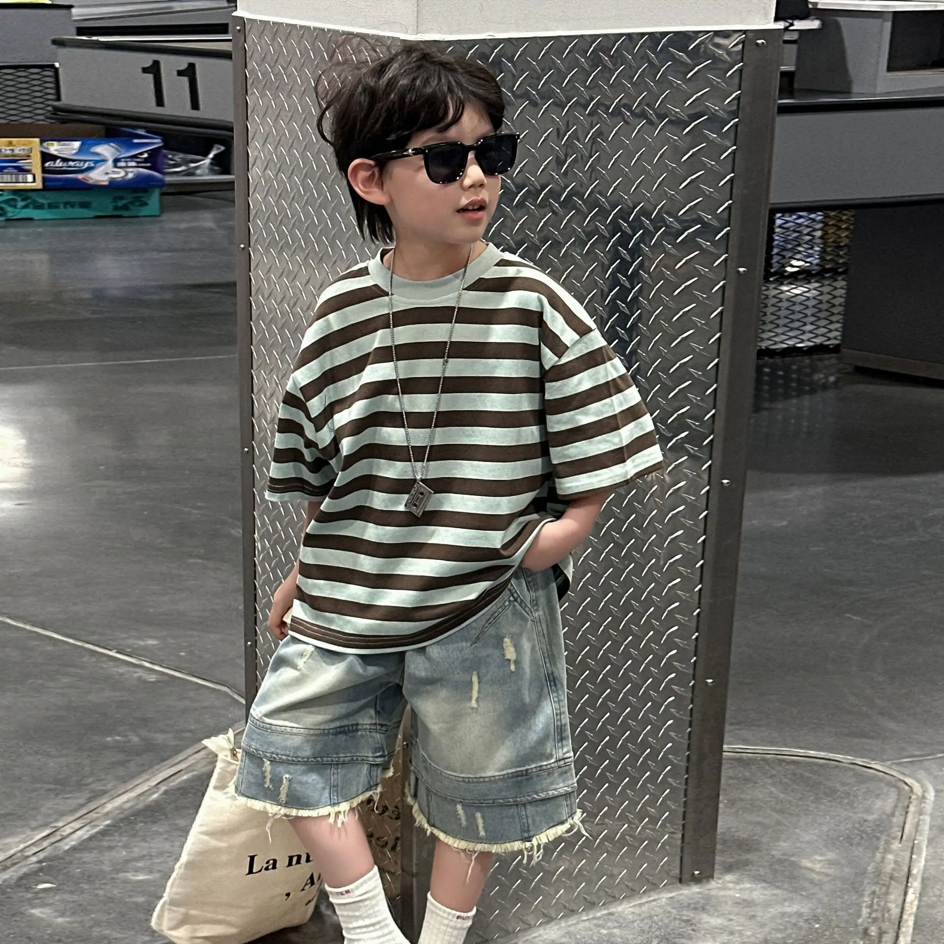 Summer Boys Striped T-Shirt Half Sleeve 2025 — feature 9