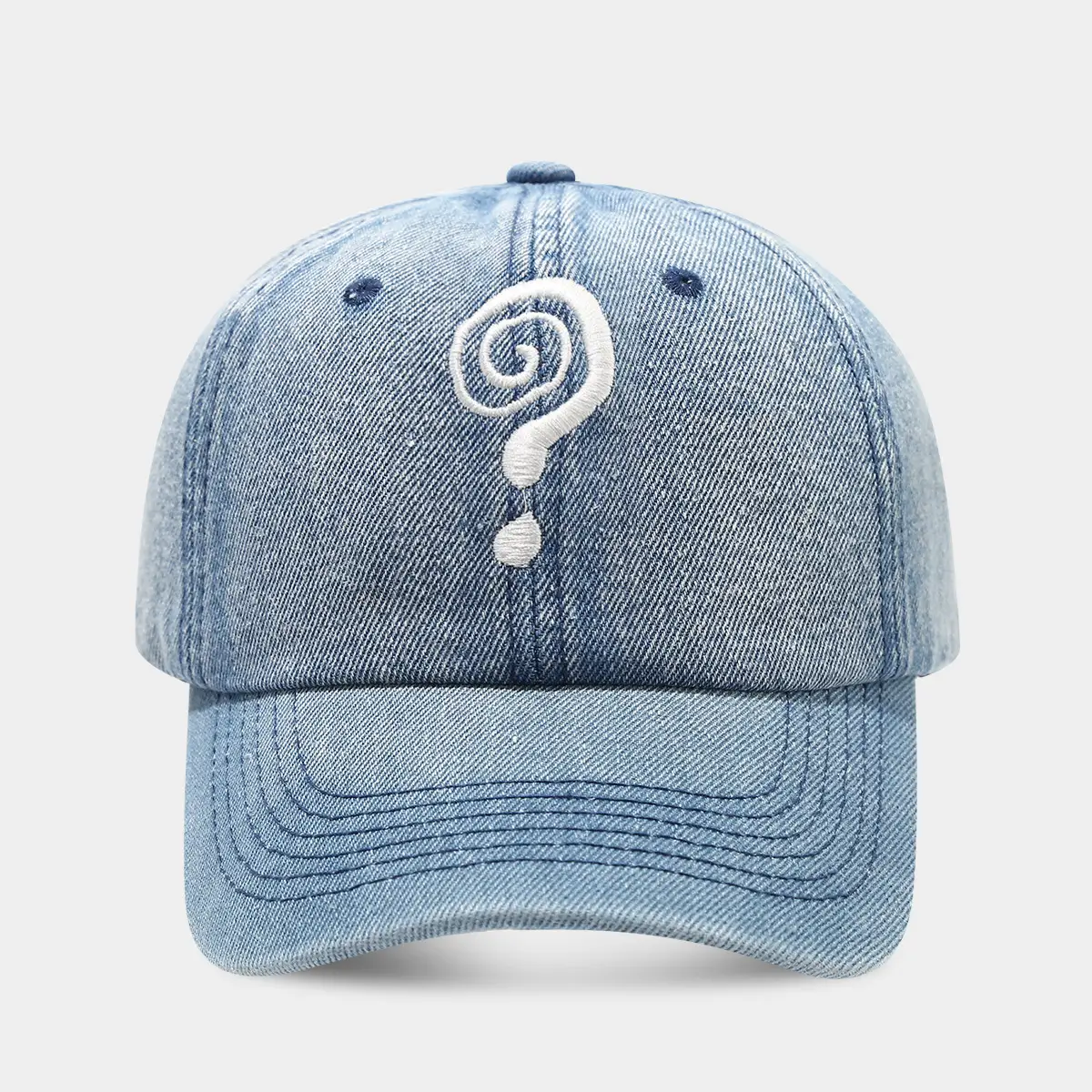 Men Washed Vintage European Duckbill Cap Blue - Image 2