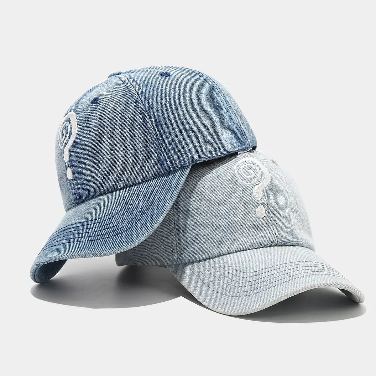 Men Washed Vintage European Duckbill Cap Blue - Image 4
