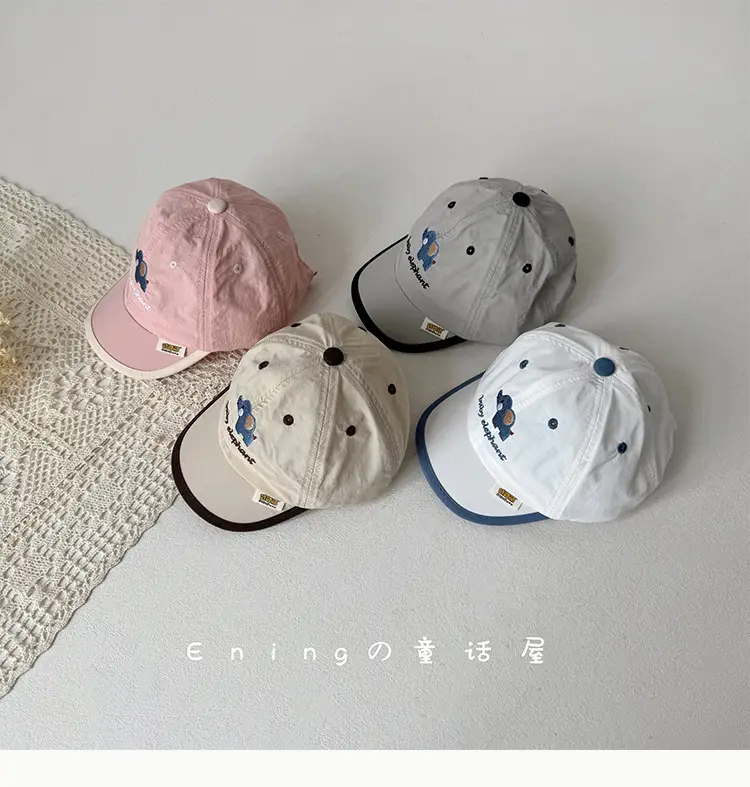 Baby Dolphin Cap White Blue Baseball Sun Hat — feature 12