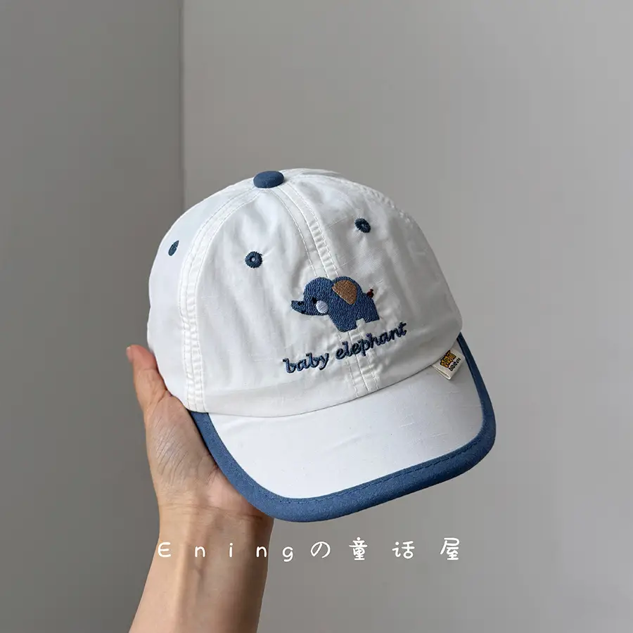 Baby Dolphin Cap White Blue Baseball Sun Hat - Image 5