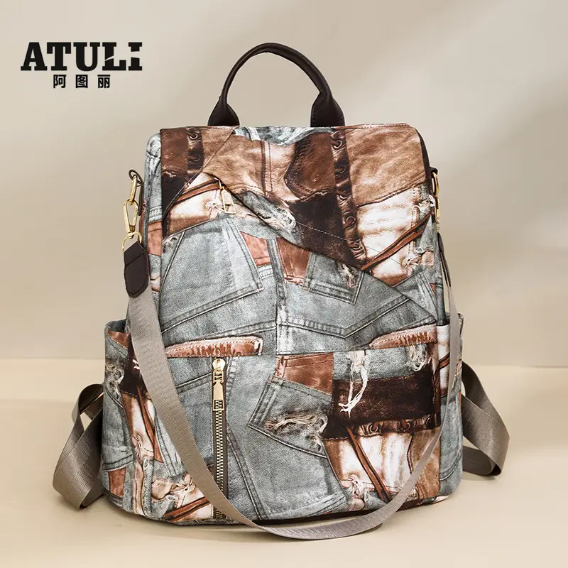 2025 New Niche Design Shoulder Bag with Retro Print - Image 4