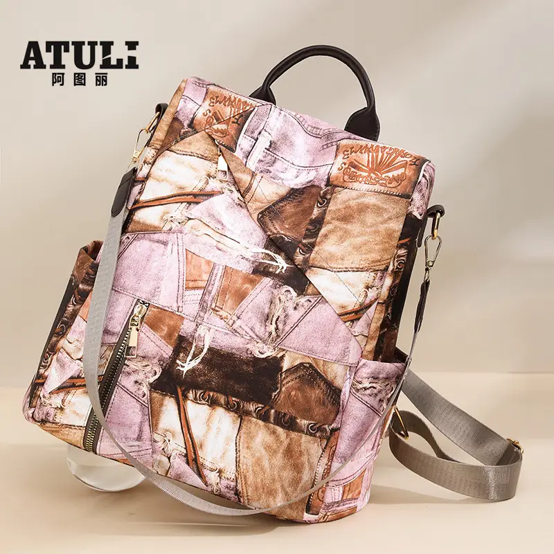 2025 New Niche Design Shoulder Bag with Retro Print - Image 5