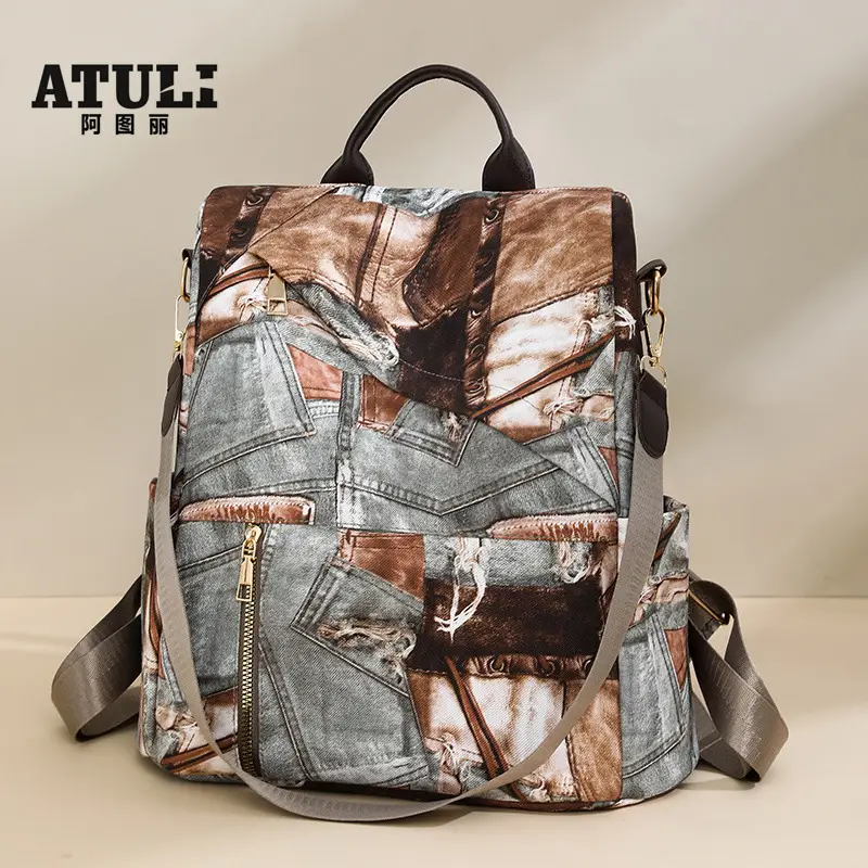 2025 New Niche Design Shoulder Bag with Retro Print - Image 6