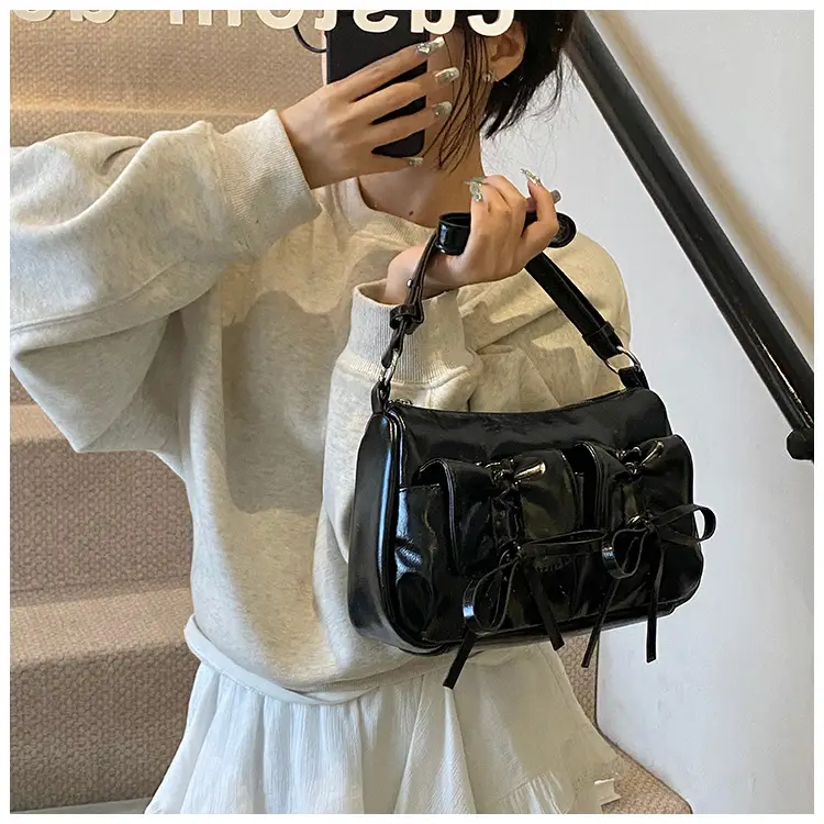 Feminine Silver Crossbody Bag Large Capacity Summer Fashion — feature 16