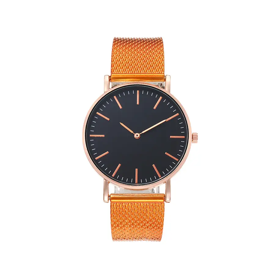 Women Butterfly Dial Rose Gold Mesh Watch - Image 10