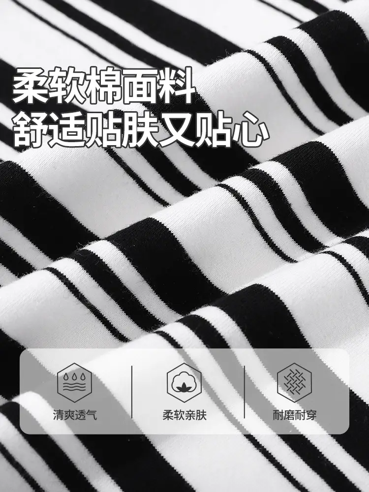 Japanese Retro Striped T-Shirt for Boys Summer Wear - Image 25