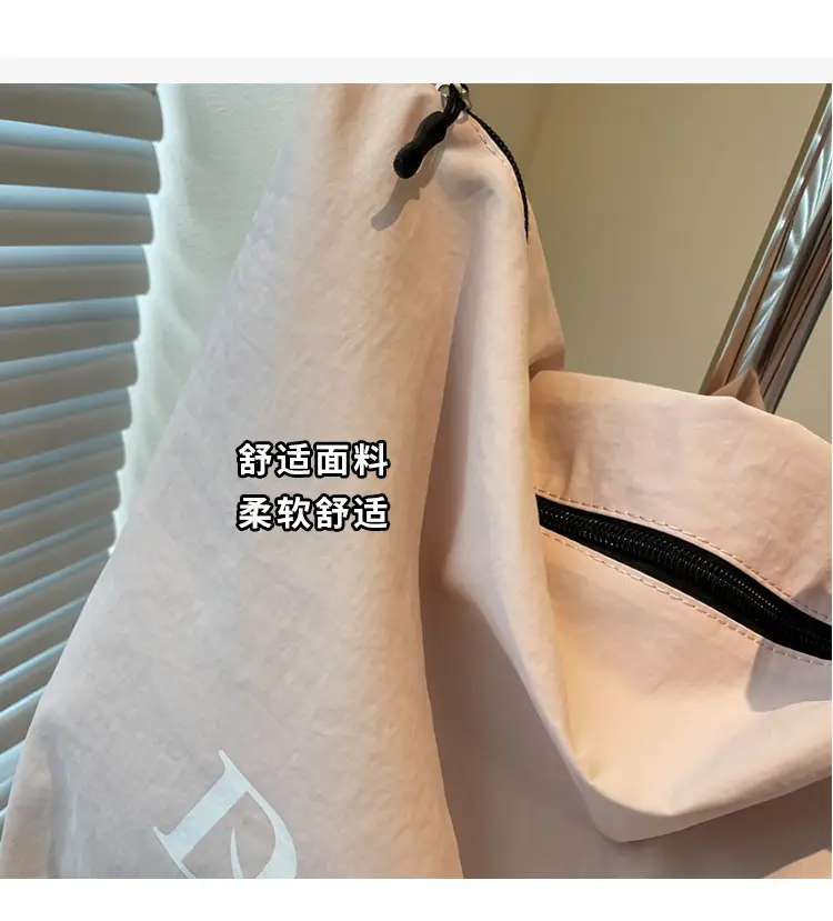 Large Capacity Canvas Tote Bag with Orange Logo — feature 26