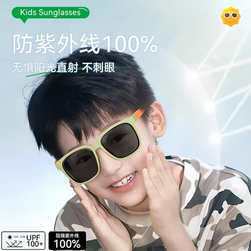 Children's Polarized UV400 Sunglasses Green 7105 - Image 6