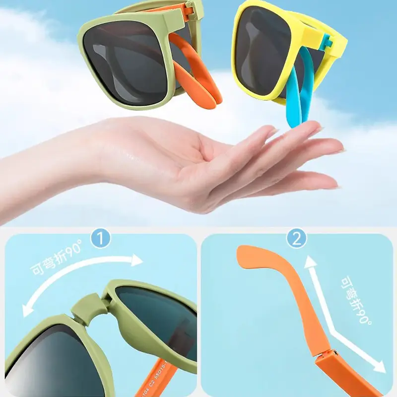 Children's Polarized UV400 Sunglasses Green 7105 - Image 7