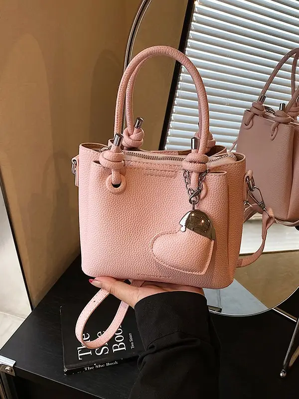 Light Blue Korean Style Bucket Bag for Women - Image 8