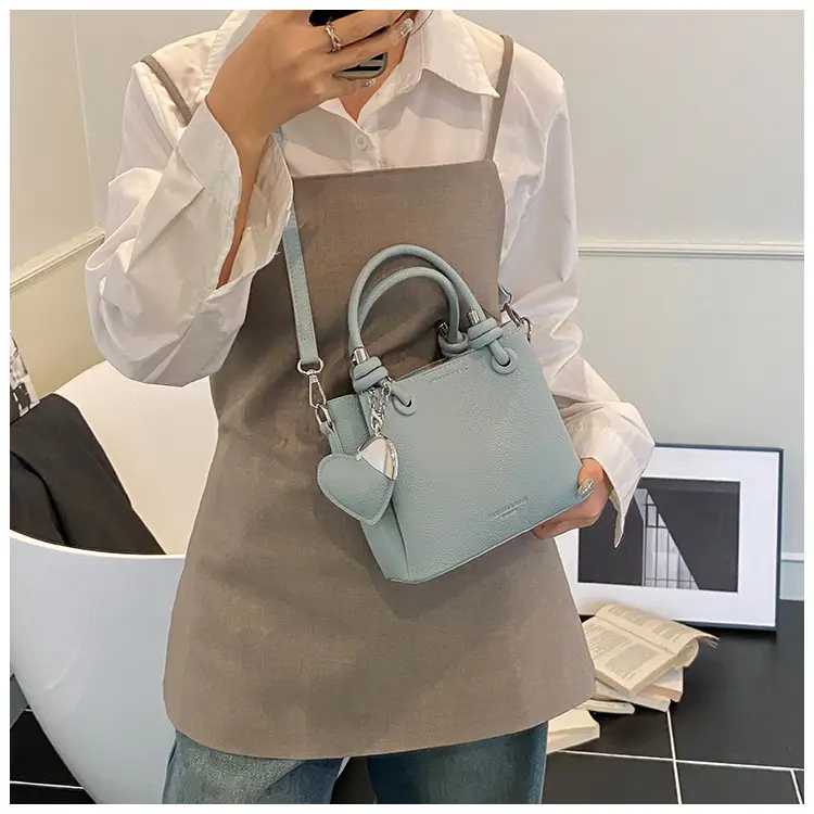 Light Blue Korean Style Bucket Bag for Women — feature 23