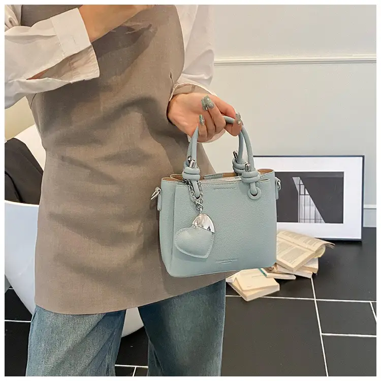 Light Blue Korean Style Bucket Bag for Women — feature 25
