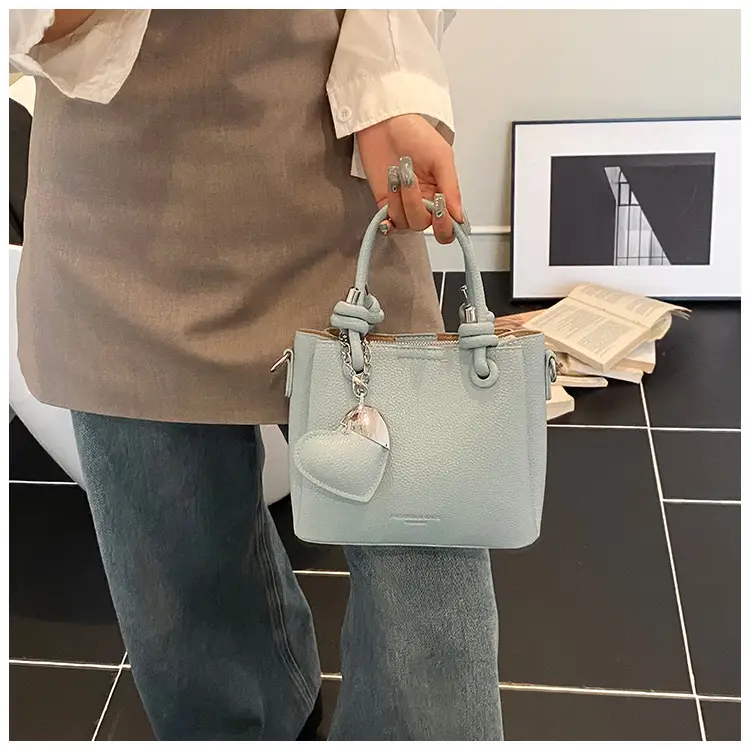 Light Blue Korean Style Bucket Bag for Women — feature 26