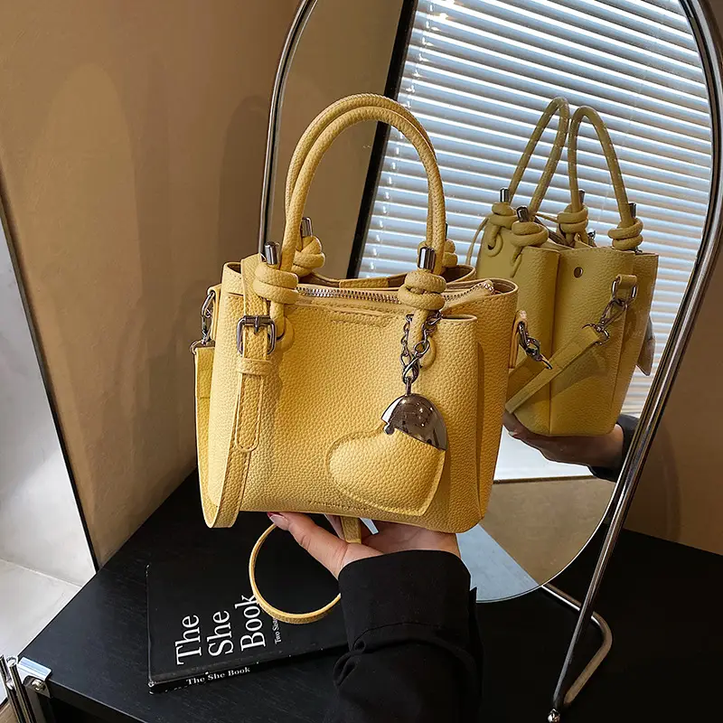 Light Blue Korean Style Bucket Bag for Women - Image 3