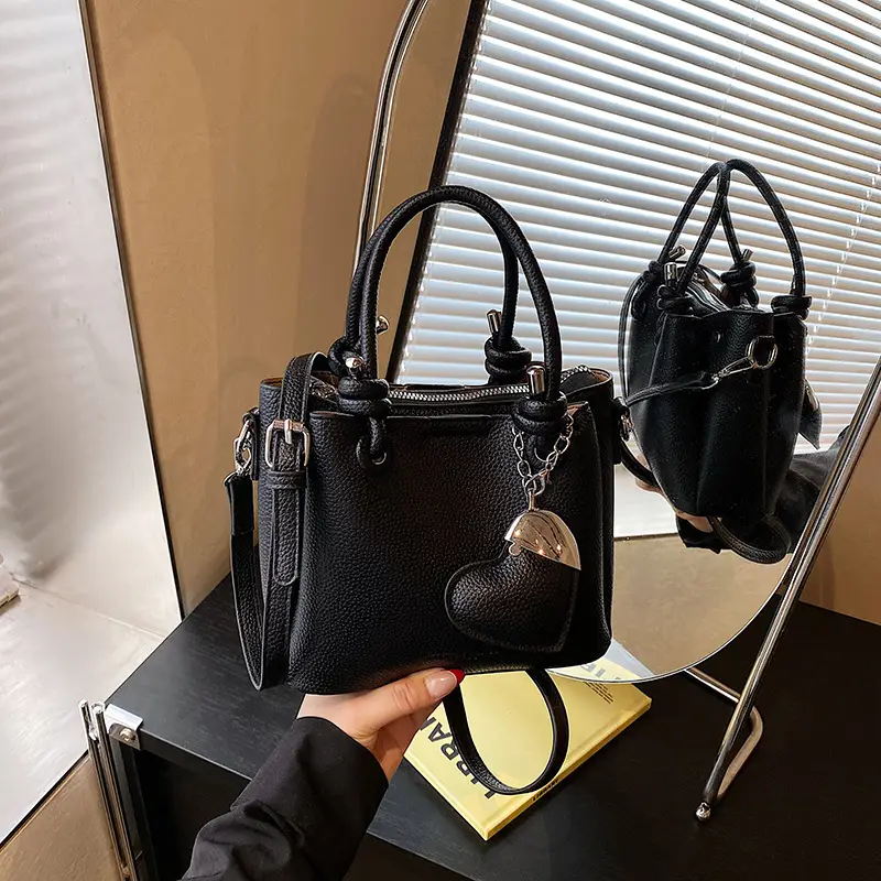 Light Blue Korean Style Bucket Bag for Women - Image 4